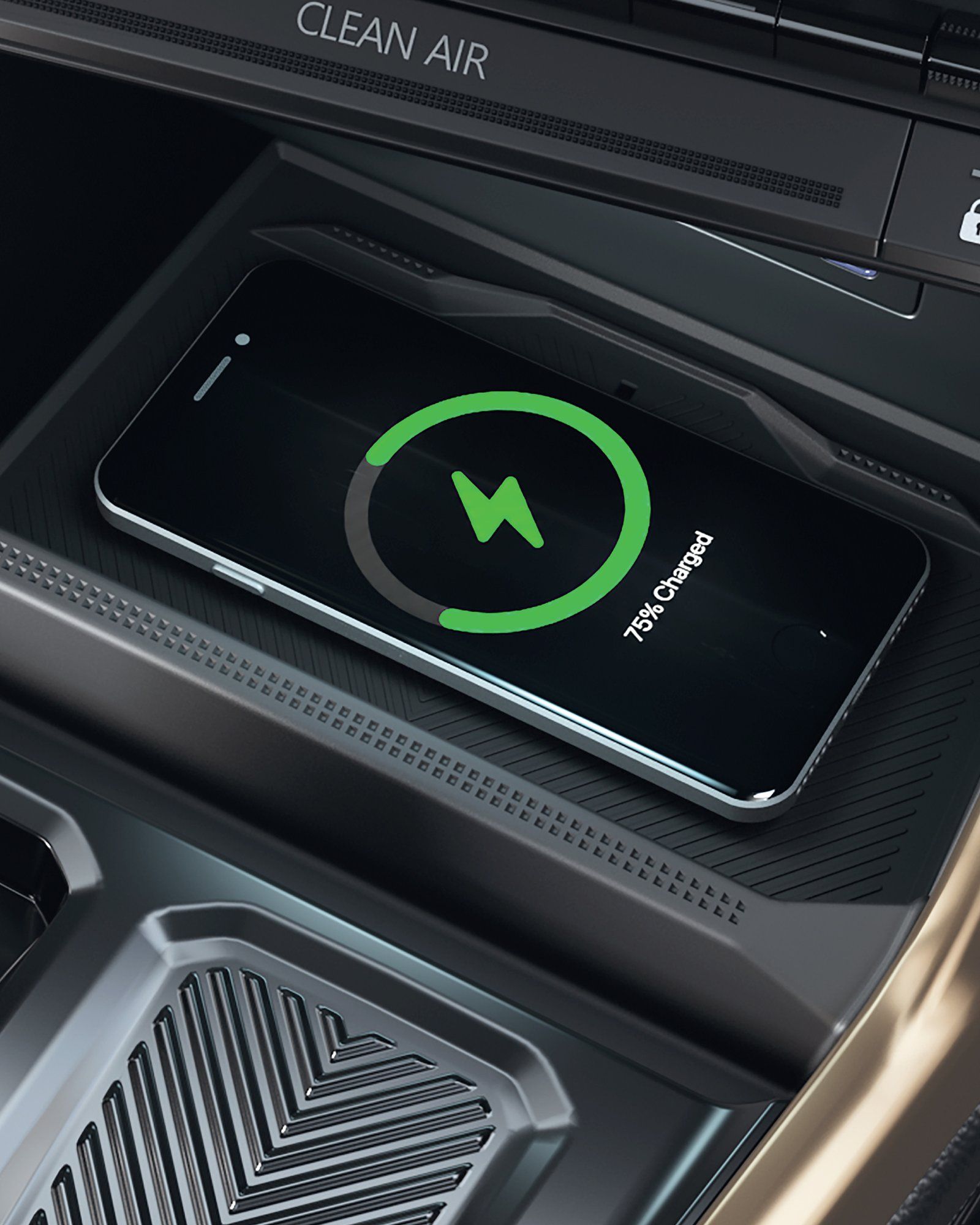 Nissan Tekton — Smartphone wireless charger with cooling vent