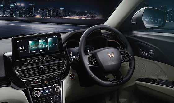 Mahindra XUV400, All-new dual-tone interior with flat-bottom steering wheel