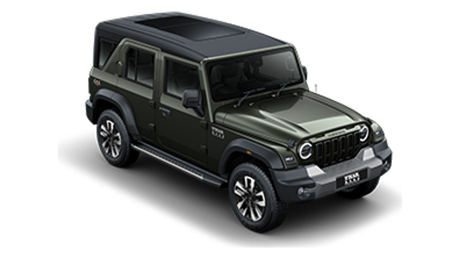 Mahindra Thar Roxx in Deep Forest (Black roof)