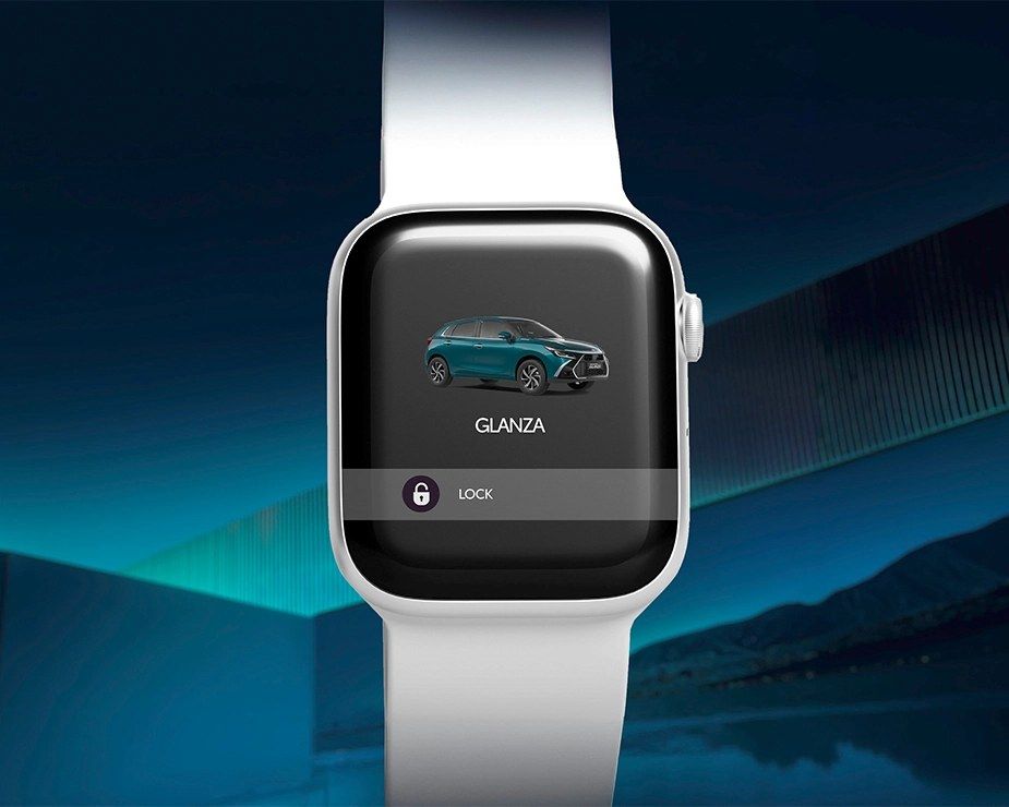 Toyota Glanza, Smartwatch connectivity to lock, unlock and check the car from the wrist