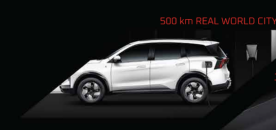 Mahindra XEV 9S, Delivers up to 500 km real-world city range on a single charge