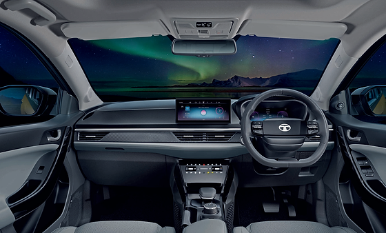 Tata Nexon, Three-tone dashboard with leatherette mid pad