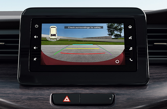 Maruti Suzuki Ertiga, Reverse parking camera with dynamic guidelines on touchscreen