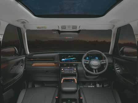 Hyundai Creta Electric — Knight edition all-black interior with brass-coloured inserts