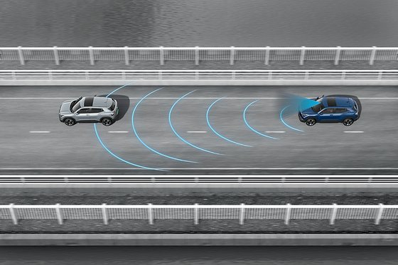 Maruti Suzuki e Vitara, Adaptive cruise control uses forward radar to hold a set following distance from the vehicle ahead.