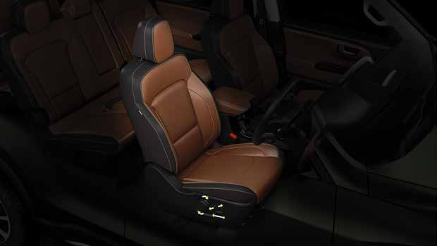 Mahindra Scorpio N — 6-way power-adjustable driver seat for a low tucked-in or high command driving position