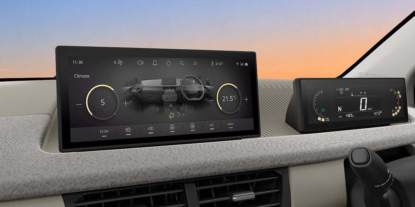 The OpenView dashboard with the floating touchscreen and Digital Island cluster