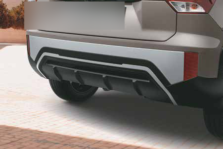 Hyundai Exter — Bold rear bumper with silver skid plate