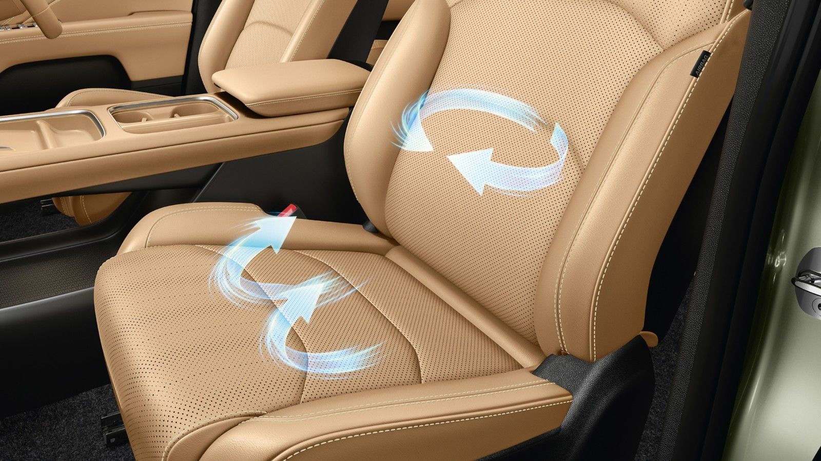 MG Hector Tomahawk EV — Ventilated front seats with memory on the Essence