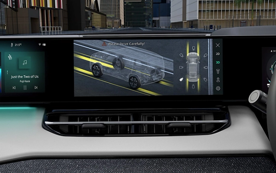 Tata Sierra EV, 540-degree Surround View with transparent mode shows the area under the car on the central display