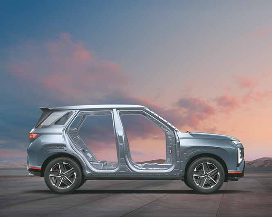 Hyundai Venue N Line, Super strong body structure - 71% advanced high strength steel application