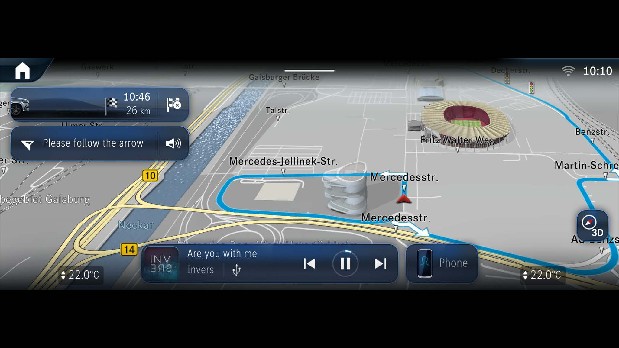Mercedes-Benz GLS — MBUX hard-disc navigation with 3D map display
