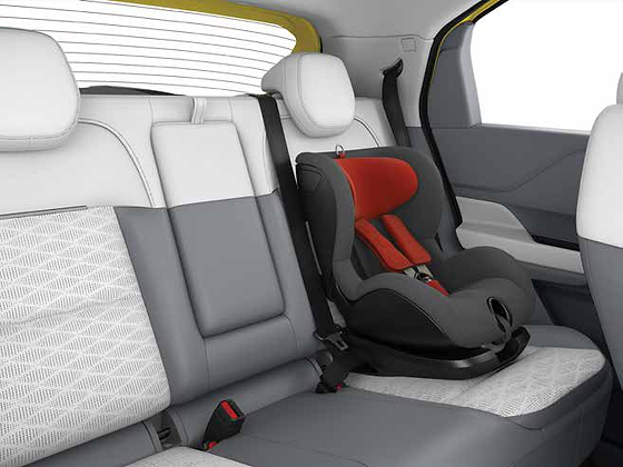 Tata Punch EV, ISOFIX child-seat anchors on the rear seat