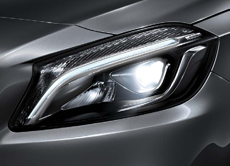 Mercedes-Benz Mercedes-AMG A45 S — LED High Performance headlamp with an LED daytime-running light signature.
