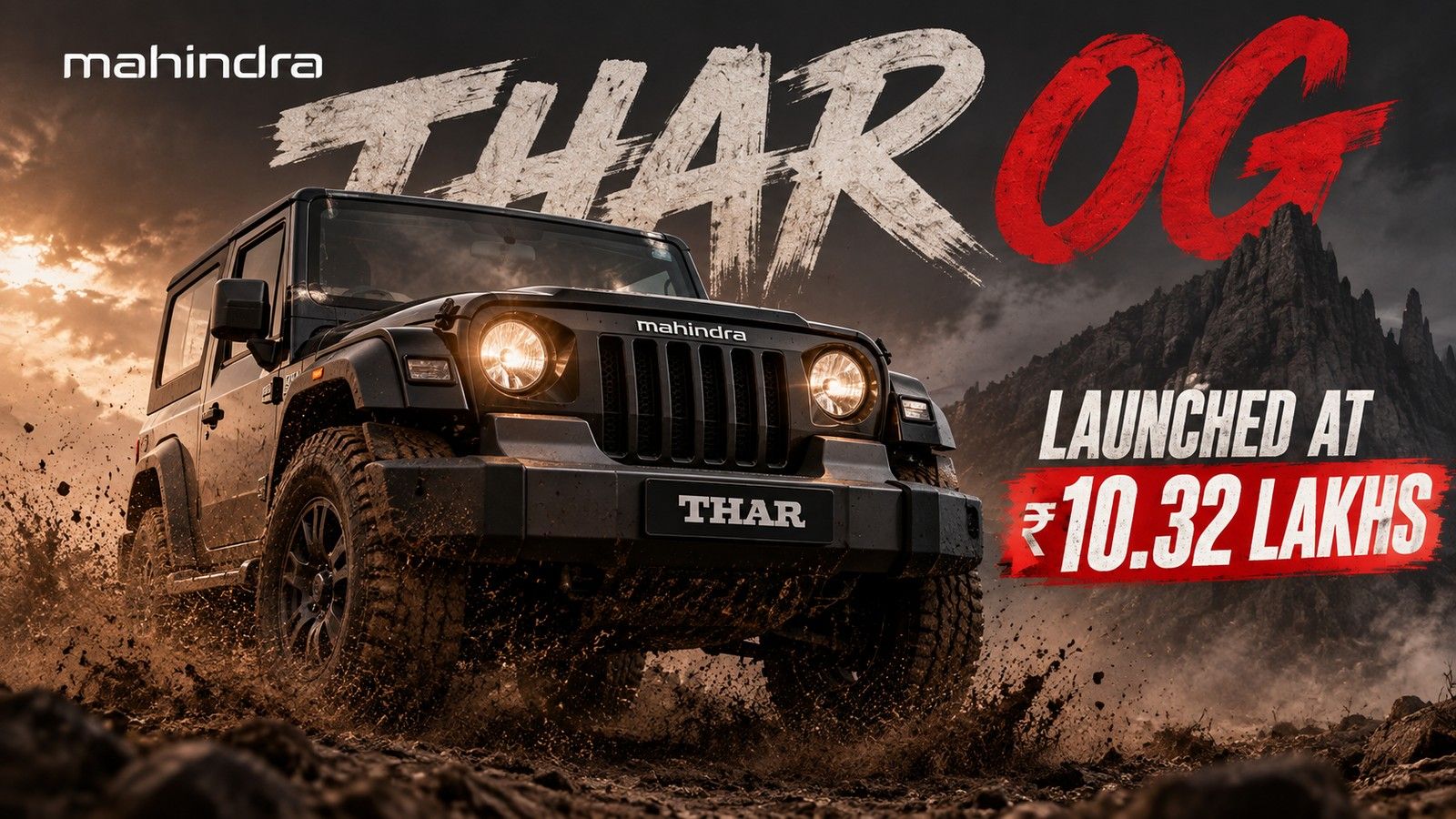 New Thar OG Launched at 10.32 Lakhs