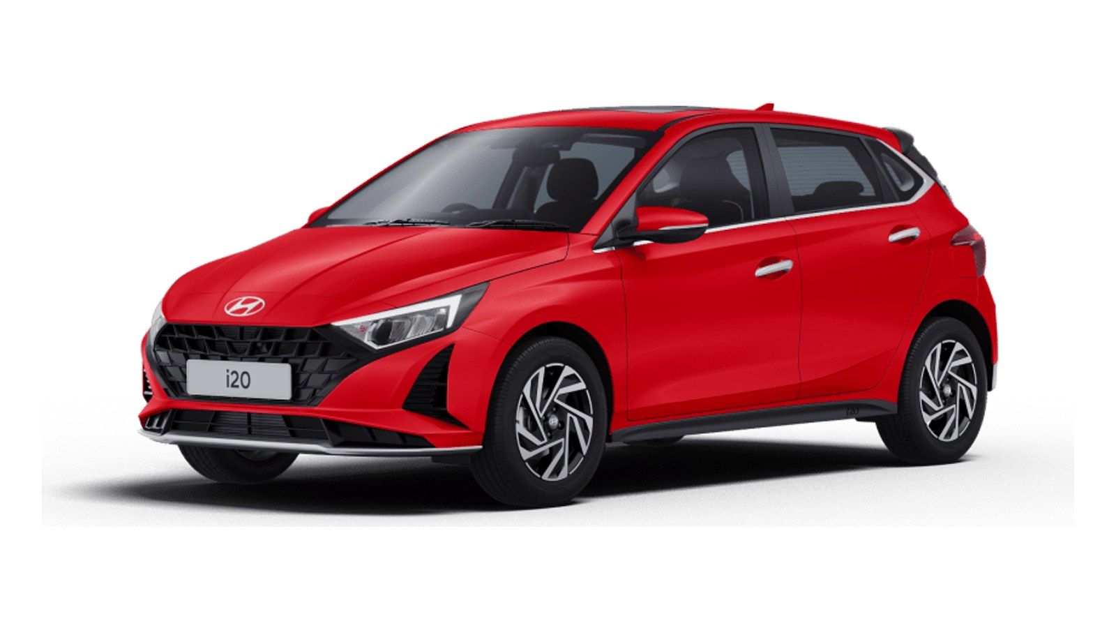 Hyundai i20 in Fiery Red