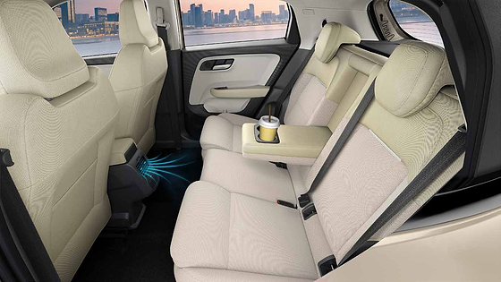 Tata Altroz, Rear AC vents plus a folding rear armrest with cupholders for second-row passengers