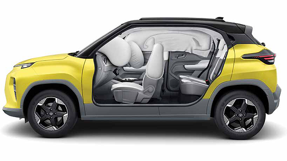 Tata Punch EV, 6 airbags: advanced all-round protection, part of 60+ safety features