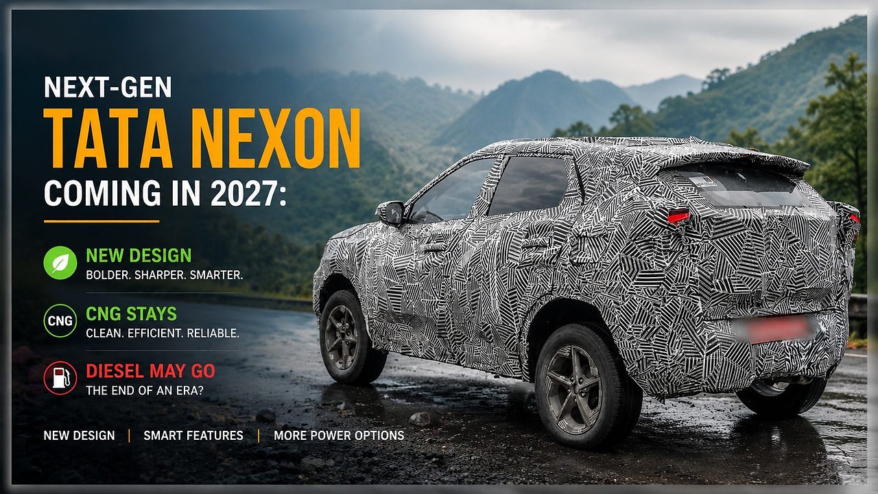 Next-gen Tata Nexon coming in 2027: new design, CNG stays, diesel may go