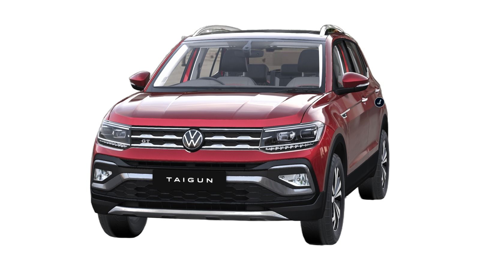 Volkswagen Taigun in Wild Cherry Red