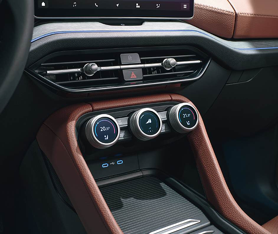 Skoda Kodiaq, Škoda Smart Dials: configurable rotary controls with digital displays