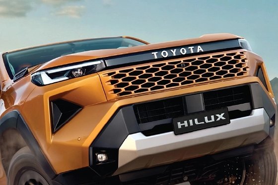 Toyota Hilux, Rugged SUV-truck stance with flared arches, 4x4 hardware and high ground clearance.