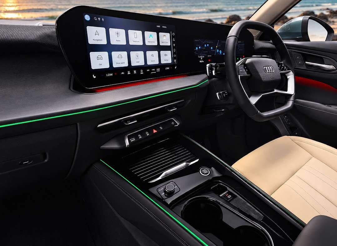 Audi Q3 2026 dashboard with the curved panoramic display