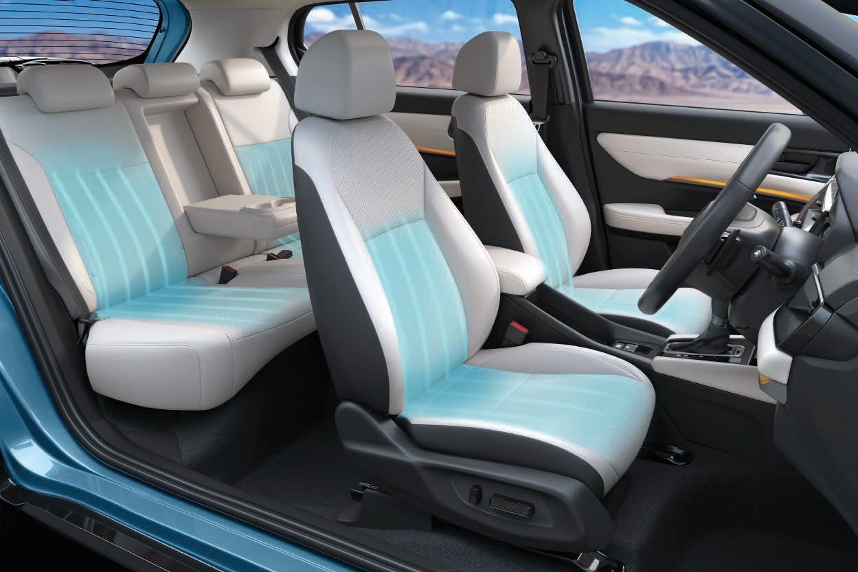 Honda Elevate, Front ventilated seats in perforated ivory leather, standard from ZX