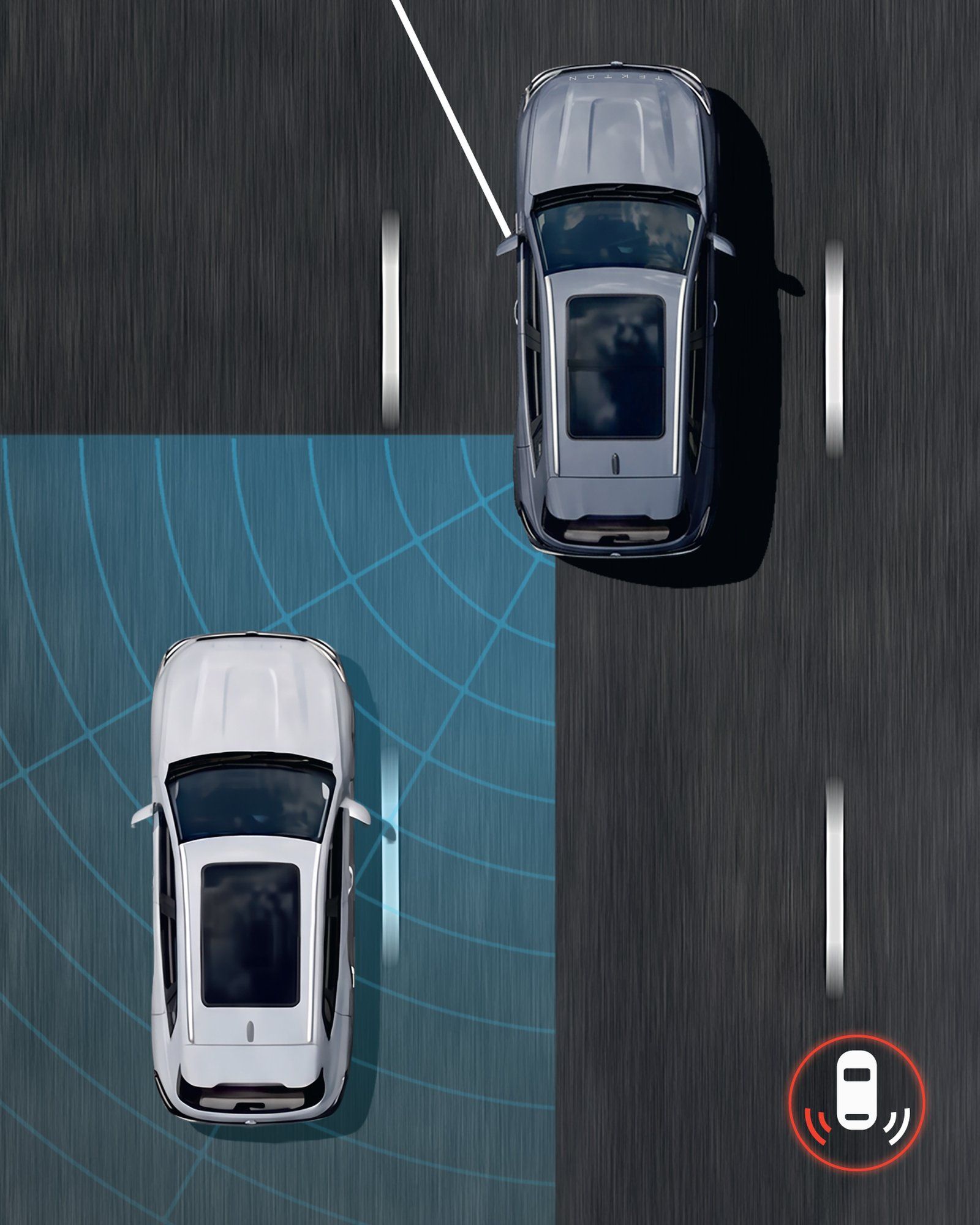 Nissan Tekton — Blind Spot Warning keeps a radar eye on the adjacent lane