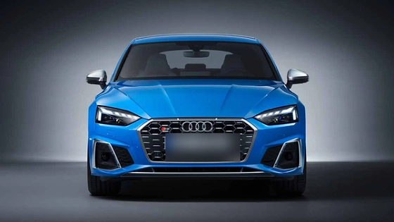 Audi S5 Sportback, Matrix LED headlights flank the honeycomb Singleframe grille wearing the S5 badge