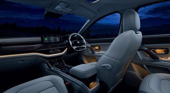 Tata Safari, Multicoloured mood lighting across the dashboard and doors