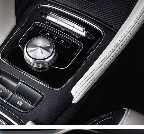 MG ZS EV, Rotary gear selector with Mode, KERS and Battery menu controls