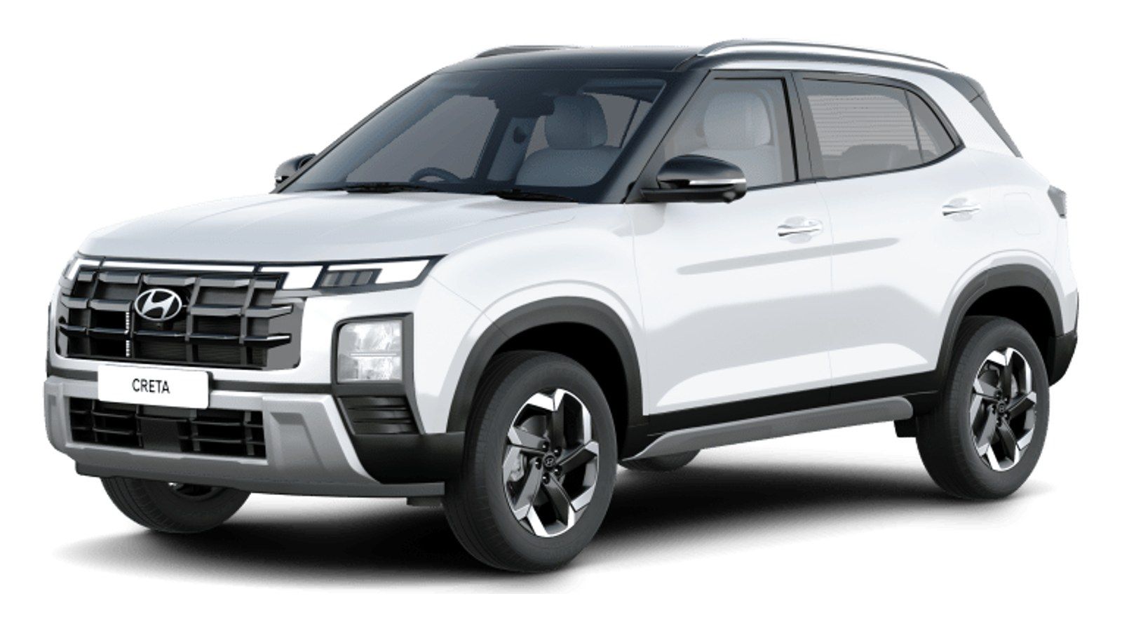Hyundai Creta in Atlas White with Titanium Black