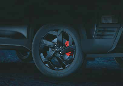 Hyundai Creta — Knight Edition — black alloys with red brake calipers