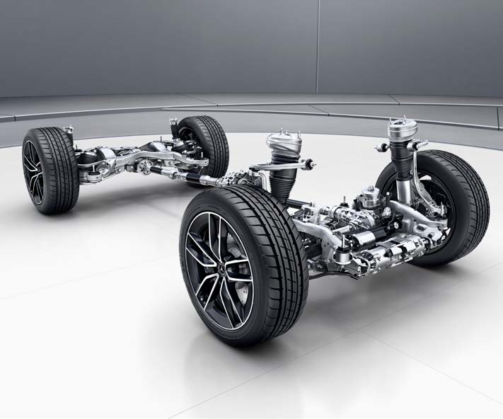 Mercedes-Benz GLE — AIRMATIC air suspension with adaptive damping.