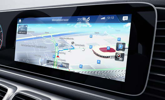 Mercedes-Benz Mercedes-AMG GLE 53 Coupe — Hard-disc navigation with 2D and 3D map display on the MBUX widescreen