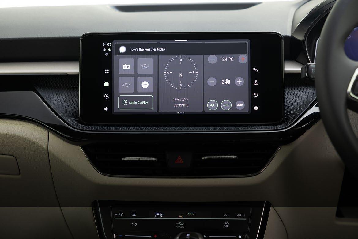 Skoda Slavia — 25.6 cm touchscreen with AI Assistant powered by Google Cloud