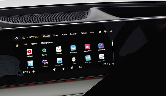 Mahindra XEV 9S, Fun&Work app suite with OTT streaming apps on the infotainment screen