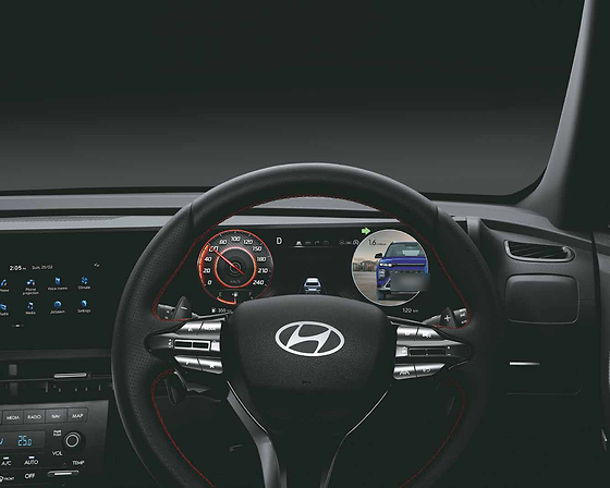 Hyundai Creta N Line, Blind-spot view monitor (BVM) in the digital cluster