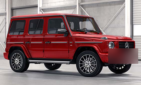 Mercedes-Benz G-Class — Night package styling: darkened exterior elements over the classic upright G-Class silhouette