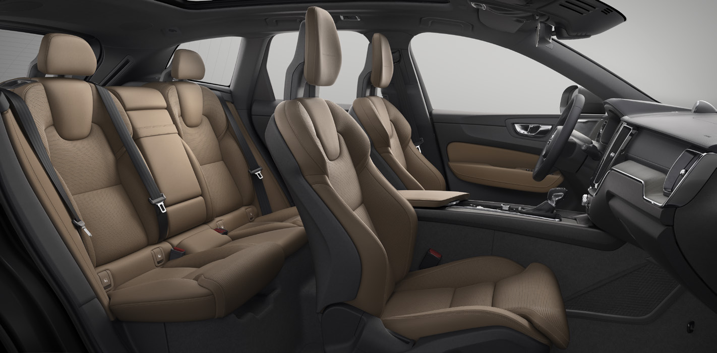Volvo XC60 — Perforated Fine Nappa leather seats in Amber with a Charcoal cabin (RC20)