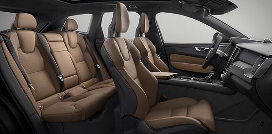 Volvo XC60, Perforated Fine Nappa leather seats in Amber with a Charcoal cabin (RC20)