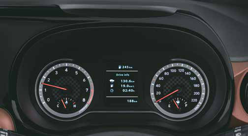 Hyundai Aura — 8.89 cm (3.5-inch) speedometer with multi-information display