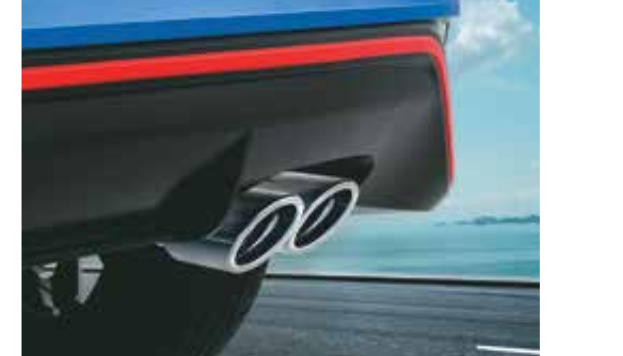 Hyundai Creta N Line — Twin-tip muffler with red rear bumper insert