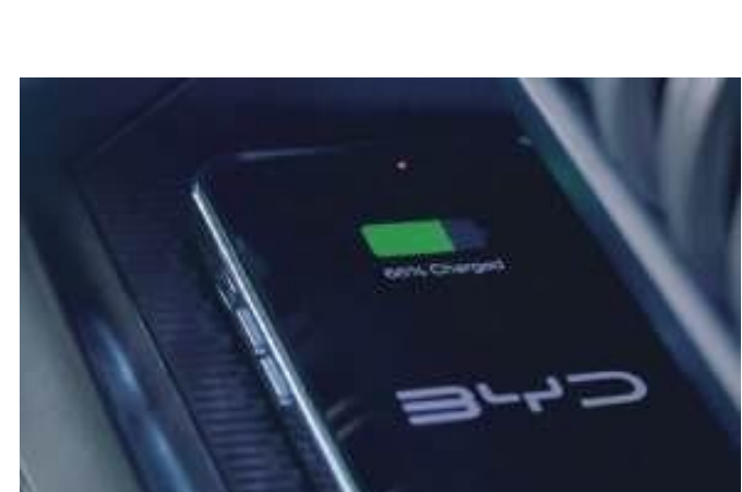 BYD Atto 3 — Wireless smartphone charging pad in the centre console