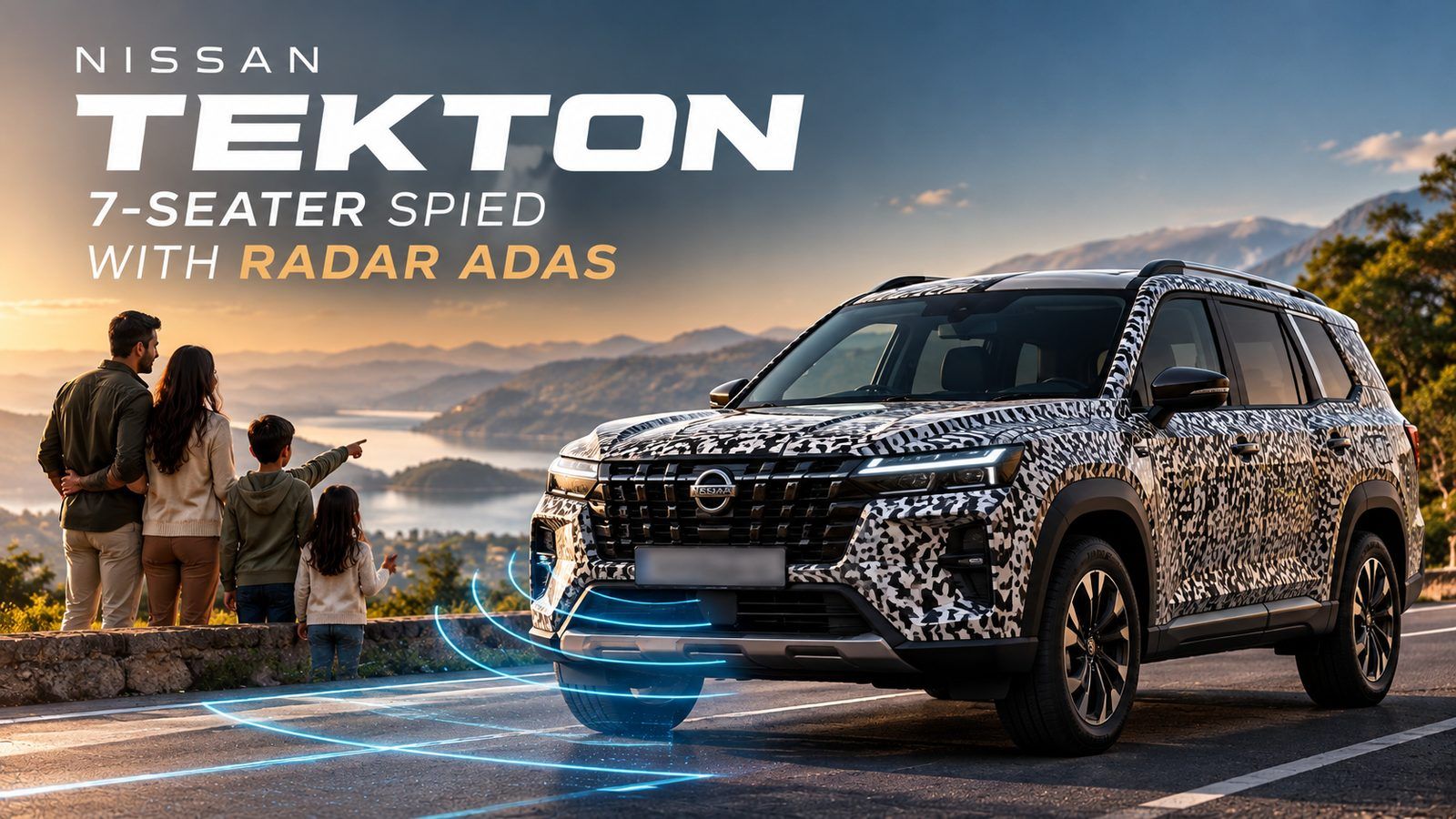 Nissan Tekton 7-seater spied with radar ADAS: 2027 launch, Alcazar rival incoming